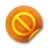 Orange sticker badges 080